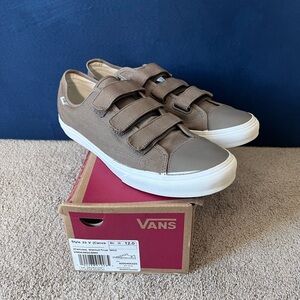 Vans Men's Tan Canvas Sneakers Velcro